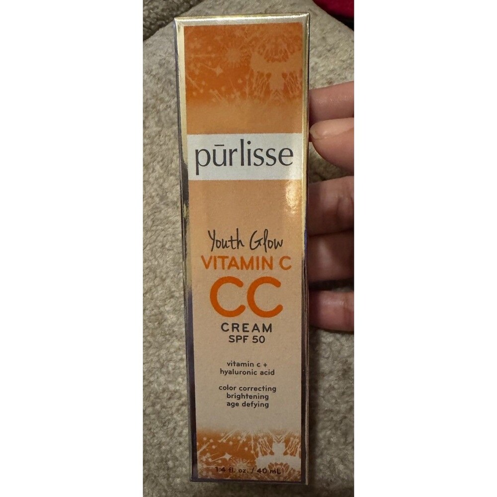 NIB PURLISSE CC Cream ☆ LIGHT ☆  SPF50 -Youth Glow- Vitamin C - FULL SIZE- 1.4oz